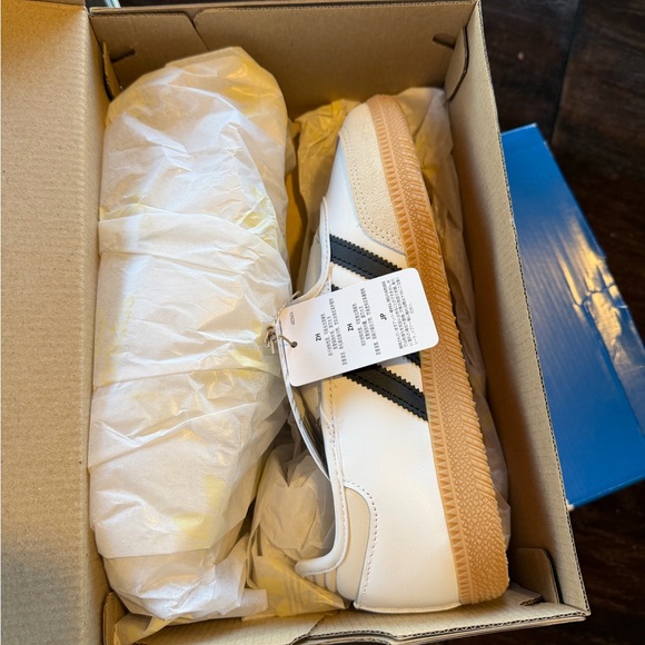 Adidas Samba Women’s Sneakers - White, Black, and Tan - Picture 4 of 7